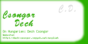 csongor dech business card